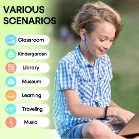 Wensdo earbuds universal compatibility enables easy classroom device sharing