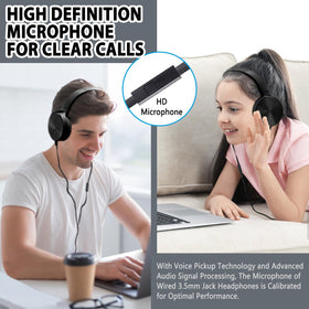 Wensdo headphones with built-in microphone for clear online lessons and chats