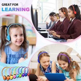 Wensdo HY103 classroom headphones on a teacher desk for easy distribution