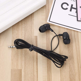 Wensdo earbuds beside ruler for size scale and cord length clarity