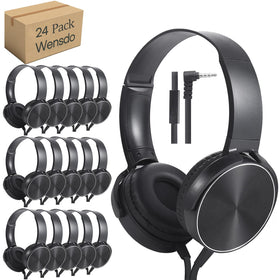 Wensdo HY450 24-pack classroom headphones for online lessons and group work.
