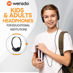 Wensdo HY857 packaging shows individually sealed headphones for easy sharing.