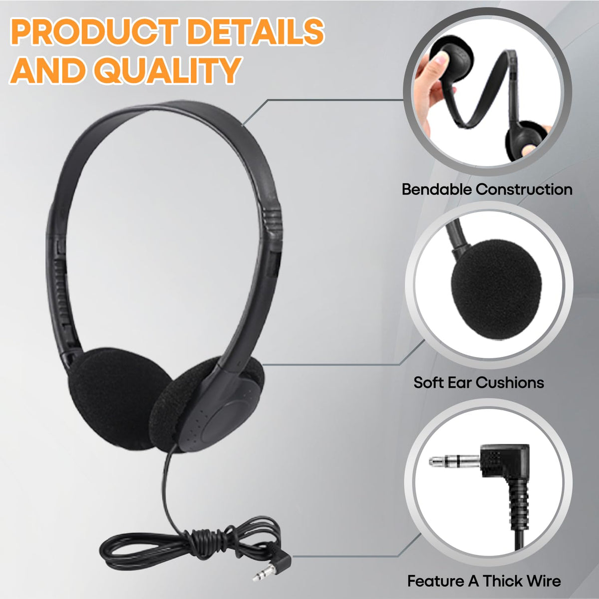 Wensdo HY857 soft ear pads for comfortable lesson wear