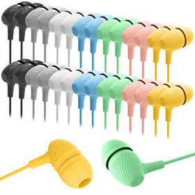 Wensdo Kids Earbuds bulk pack in macaron colors for schools