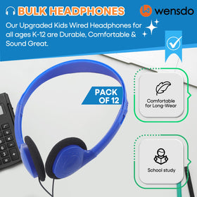Wensdo kids headphones adjustable headband for all ages.