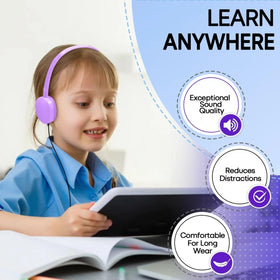 Wensdo kids headphones offer clear, stable sound for focus during lessons.