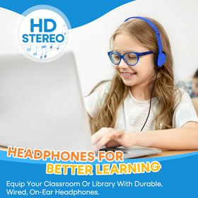 Wensdo kids headphones colorful pack ideal for group activities.