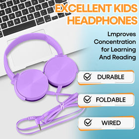 Wensdo headphones stored in box showing easy cleaning and classroom-ready benefit