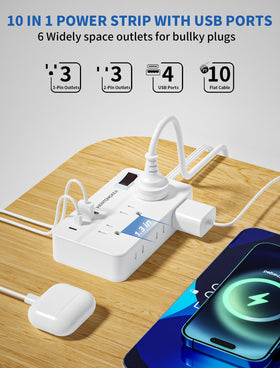 WENTONGKEJI flat-plug design with 45-degree angle fits neatly behind furniture.
