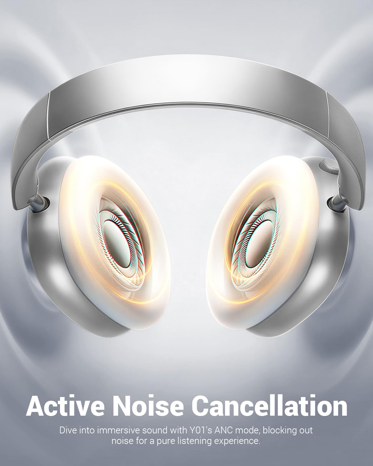 Wentronic Y01 earcup close-up with memory foam for long-wear comfort