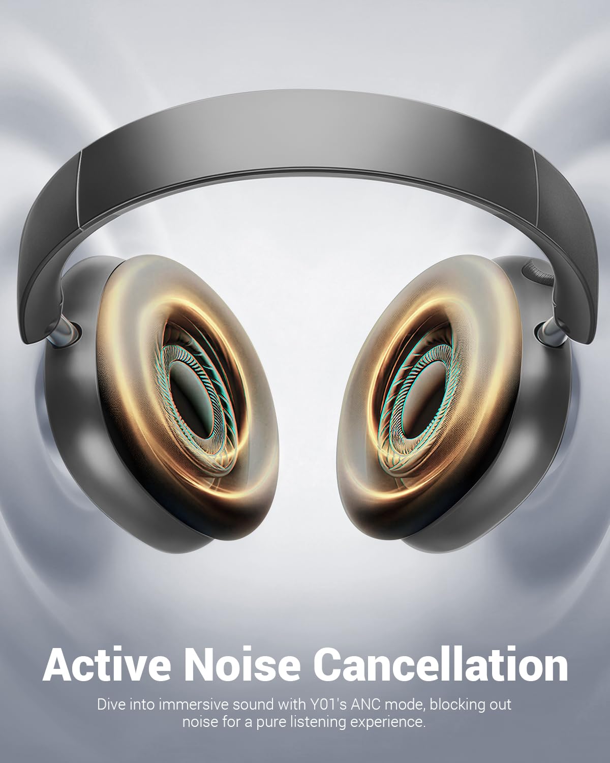 Wentronic Y01 earcup close-up with memory foam for long-wear comfort