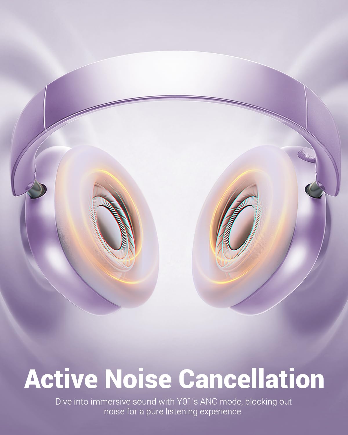 Wentronic Y01 earcup closeup showing memory foam cushion for long-wear comfort