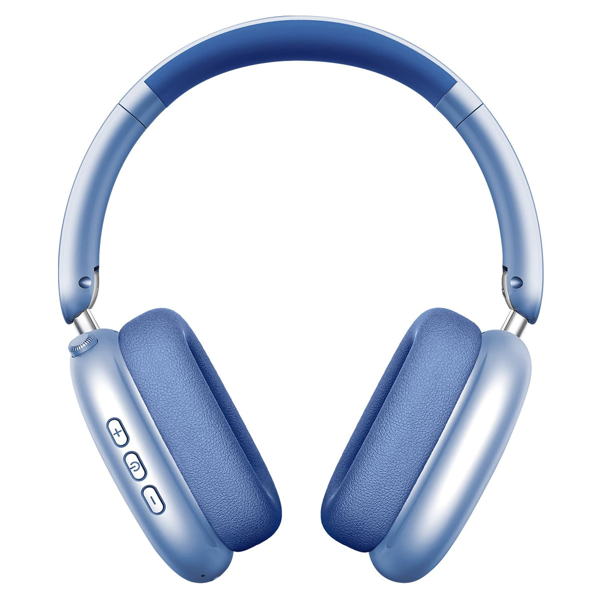 Wentronic Y01 front view showing sleek blue finish and over-ear fit benefit portable style