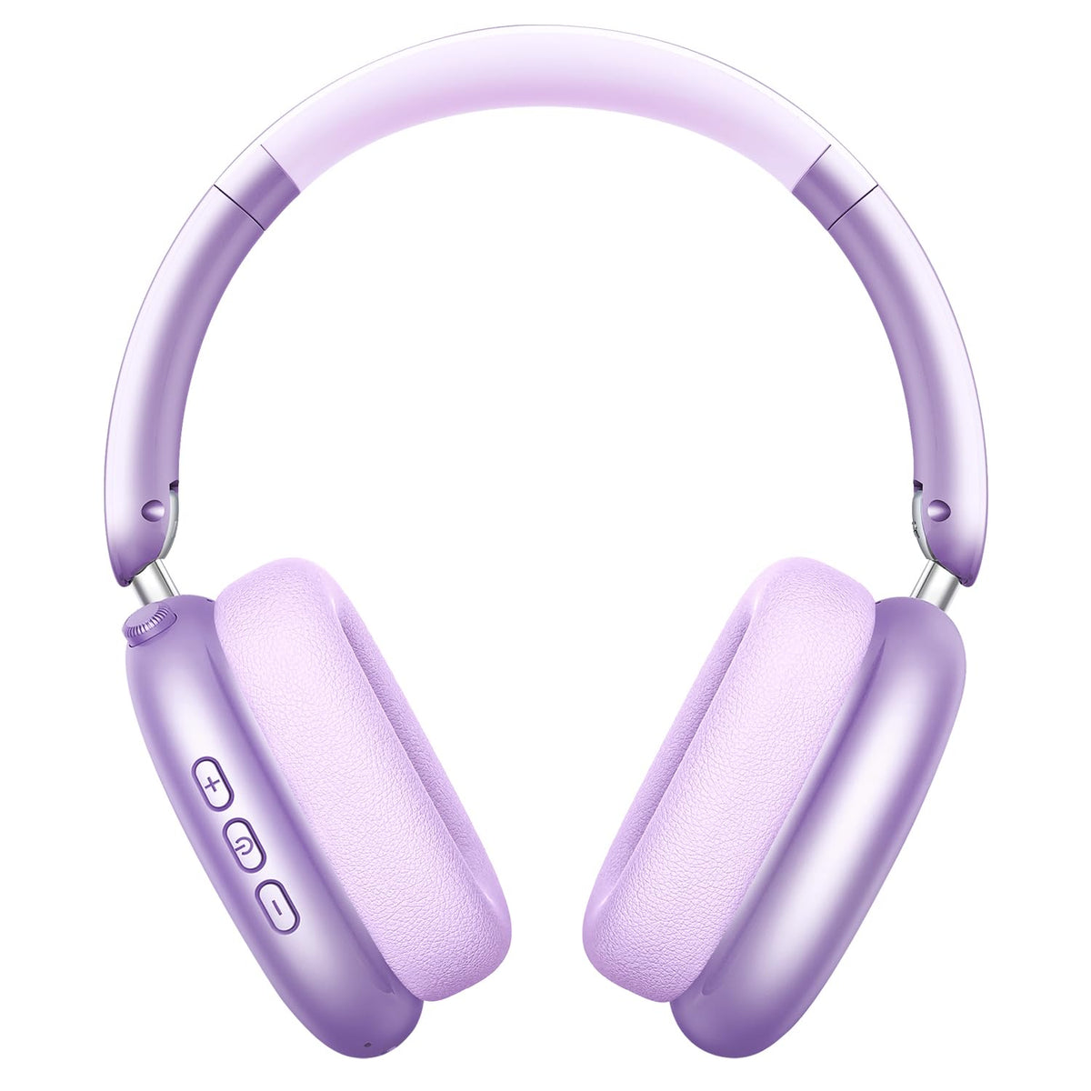 Wentronic Y01 front view showing purple earcups and sleek profile for stylish listening