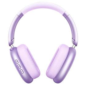 Wentronic Y01 front view showing purple earcups and sleek profile for stylish listening