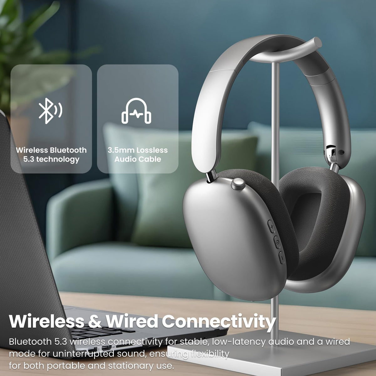 Wentronic Y01 beside a passport showing compact travel-friendly size