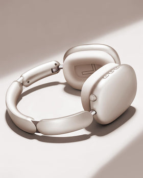 Wentronic Y02 earcup close-up showing memory foam texture for all-day comfort