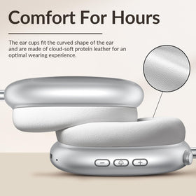 Wentronic Y02 side view headphones, showcases foldable portability for travel.