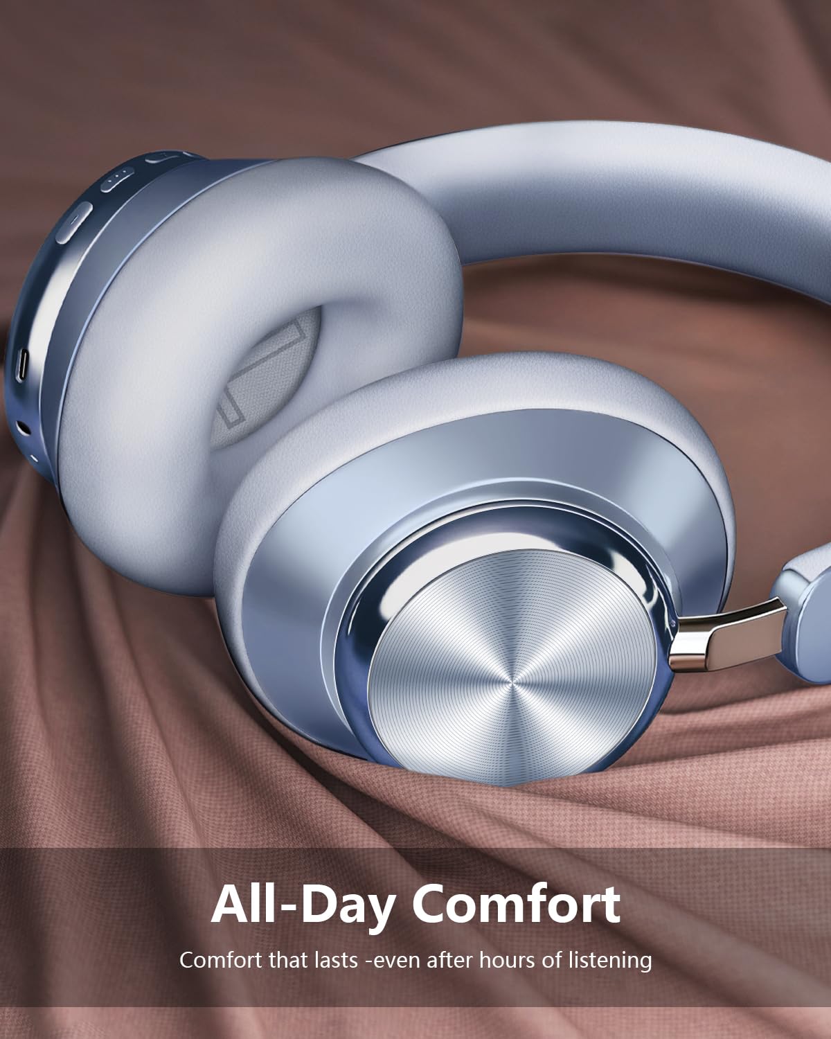 Wentronic Y03 cushion closeup showing soft protein-leather padding for extended wear