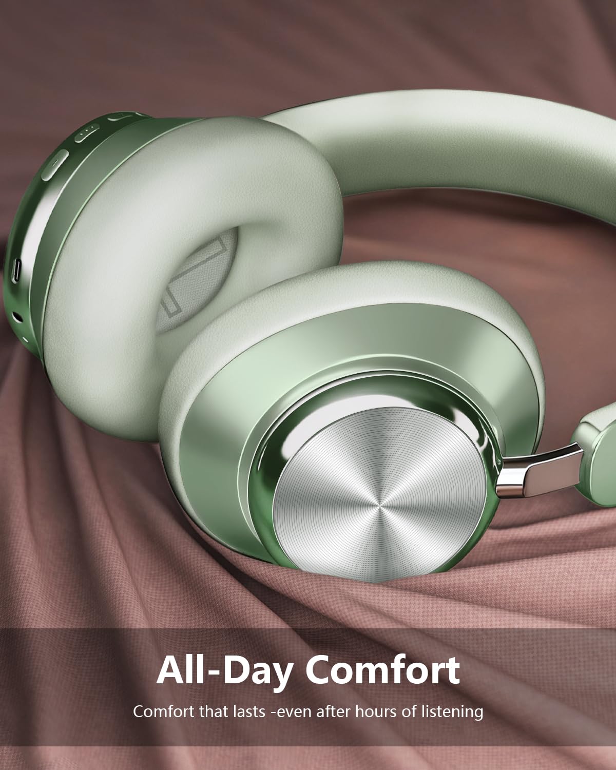 Wentronic Y03 soft ear cushion close-up showing comfort for long wear