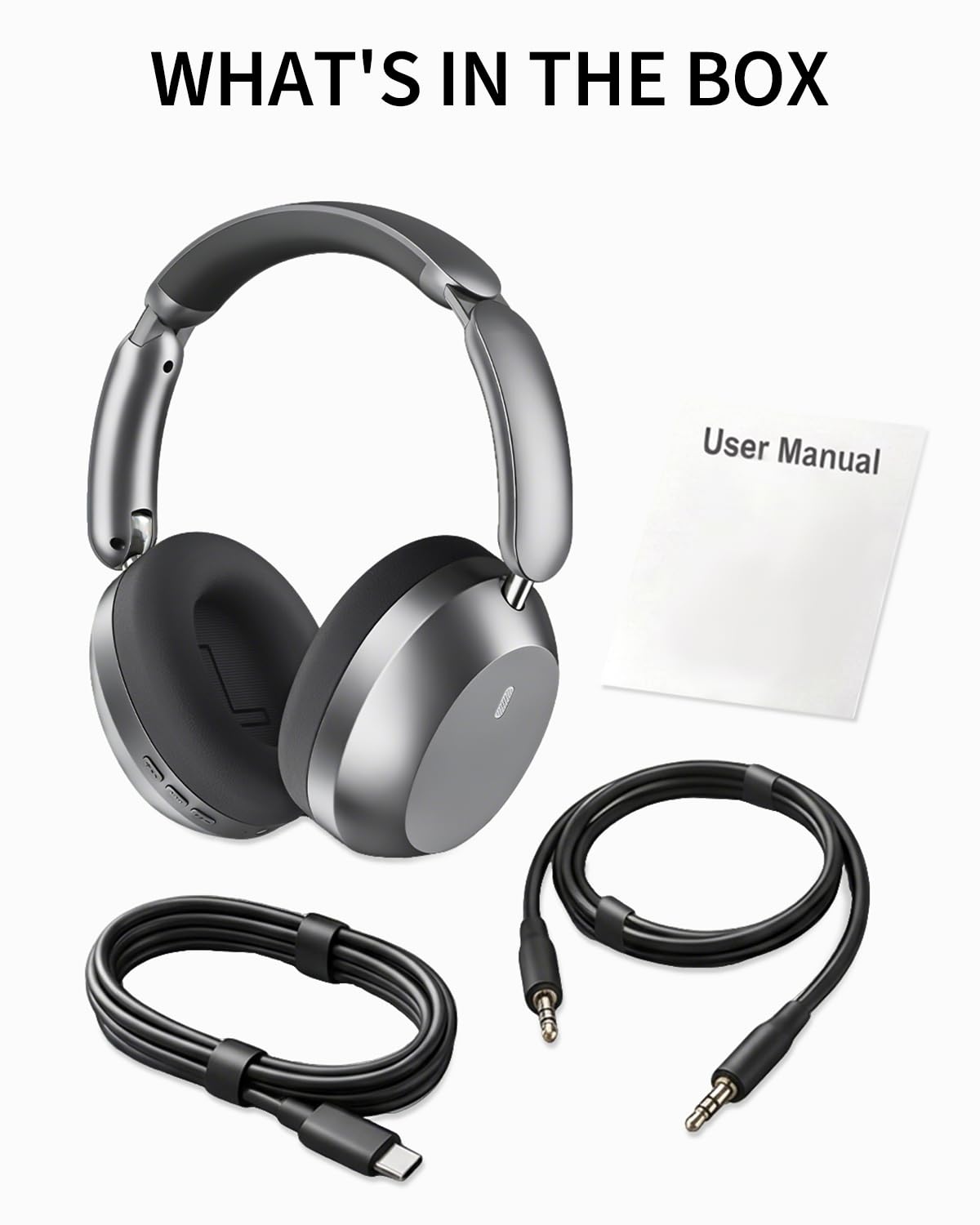 Wentronic Y04 3.5mm cable in grey, wired listening option.