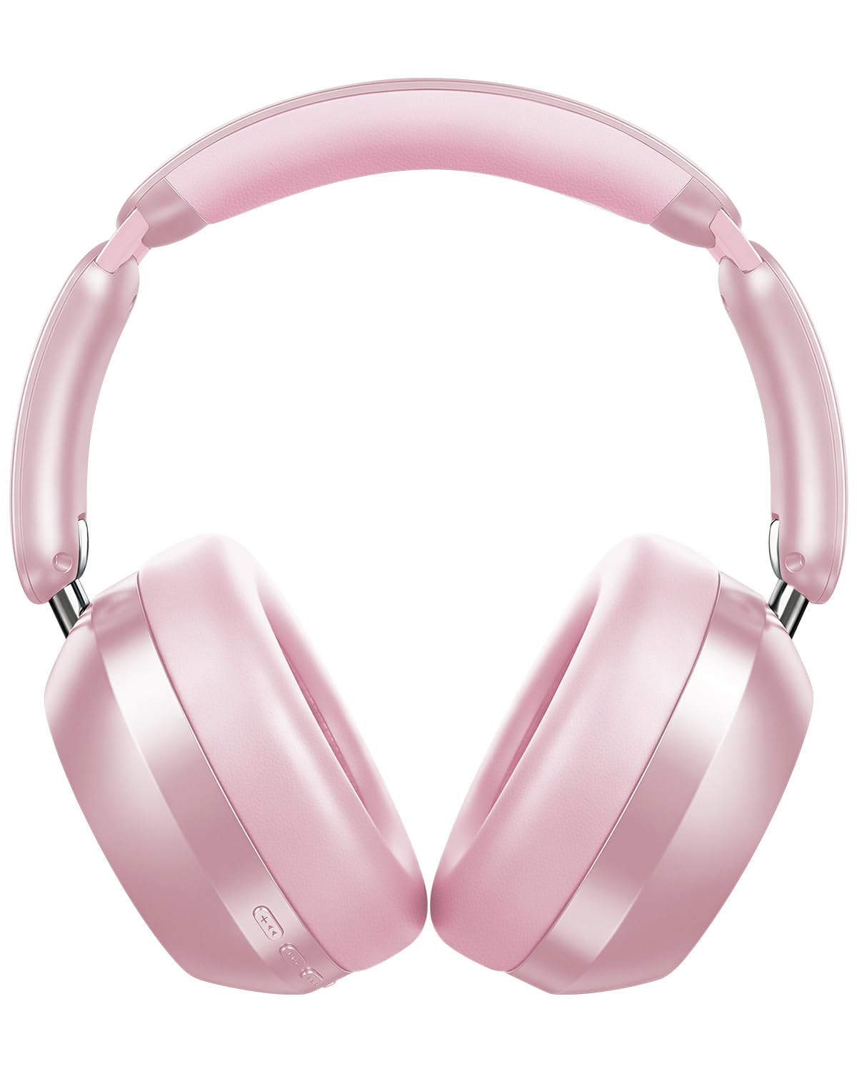Wentronic Y04 headphones front view in pink for rich, immersive sound.