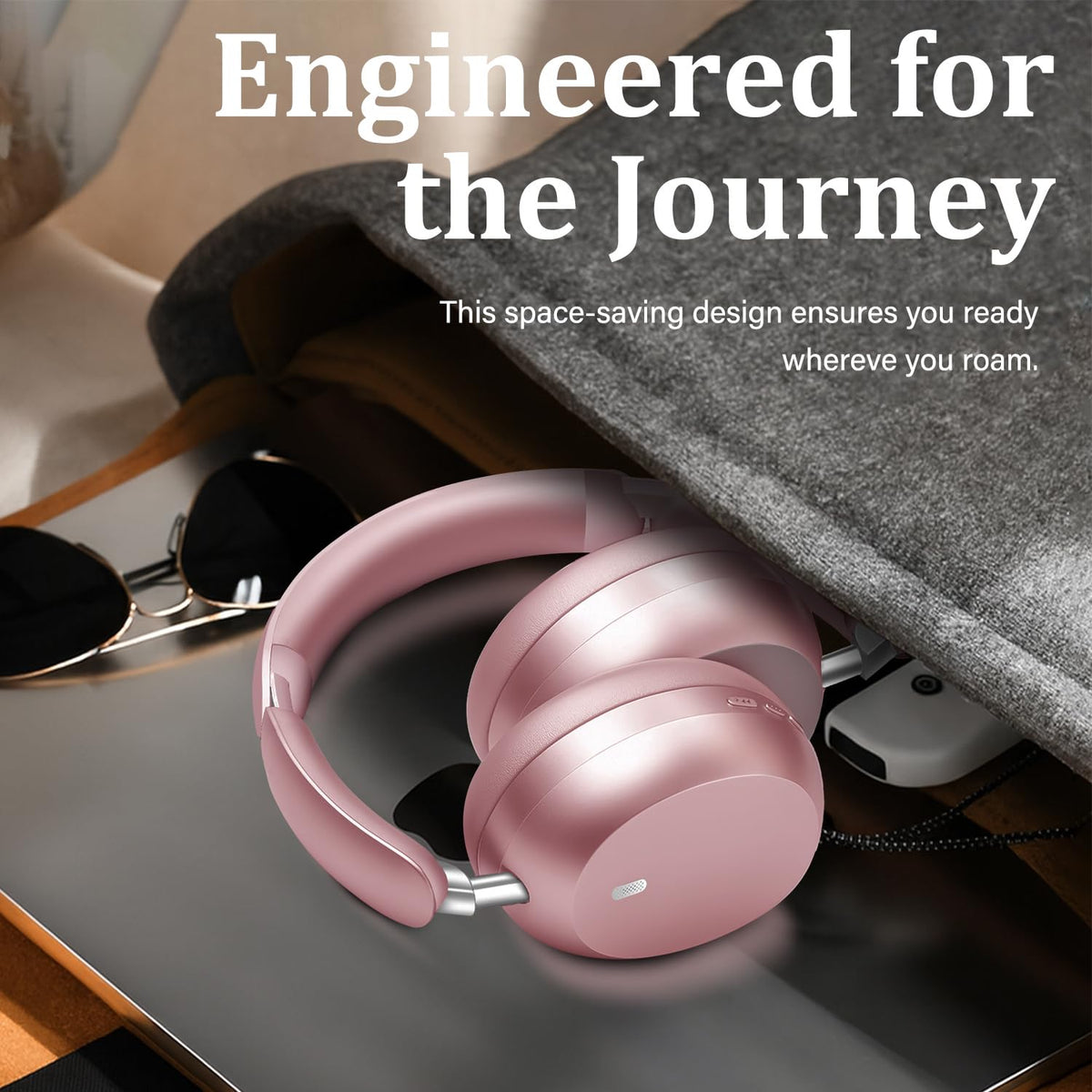 Wentronic Y04 headphones connected via USB-C for fast charging.