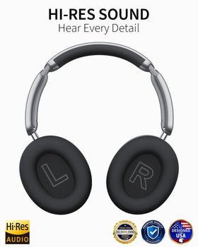 Wentronic Y04 worn on head in grey, comfortable all-day fit.