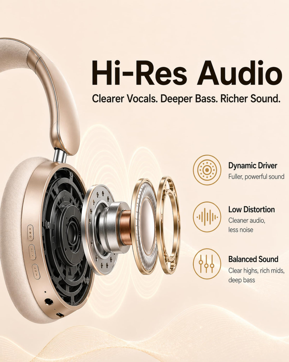 Wentronic Y05 ANC over-ear headphones used during video calls for clear voice pickup.