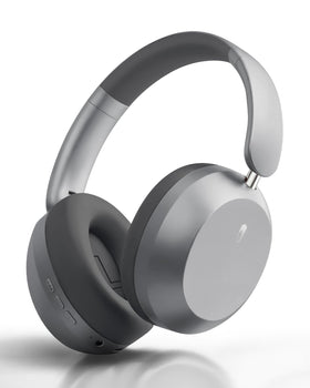 Wentronic Y05 over-ear headphones highlighted for active noise cancellation during travel.