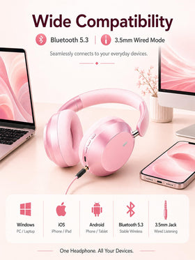 Wentronic Y05 pink built-in microphone for clear calls