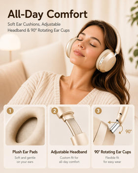 Wentronic Y05 headphones charging via USB-C, ready for long trips.
