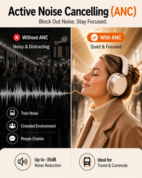 Wentronic Y05 wireless headphones with soft cushions for comfortable all-day wear.