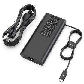 WENYAA 130W USB-C laptop charger front view showing compact design and versatility.