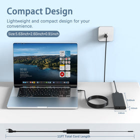 WENYAA 130W USB-C charger packaging box displaying included power cord.