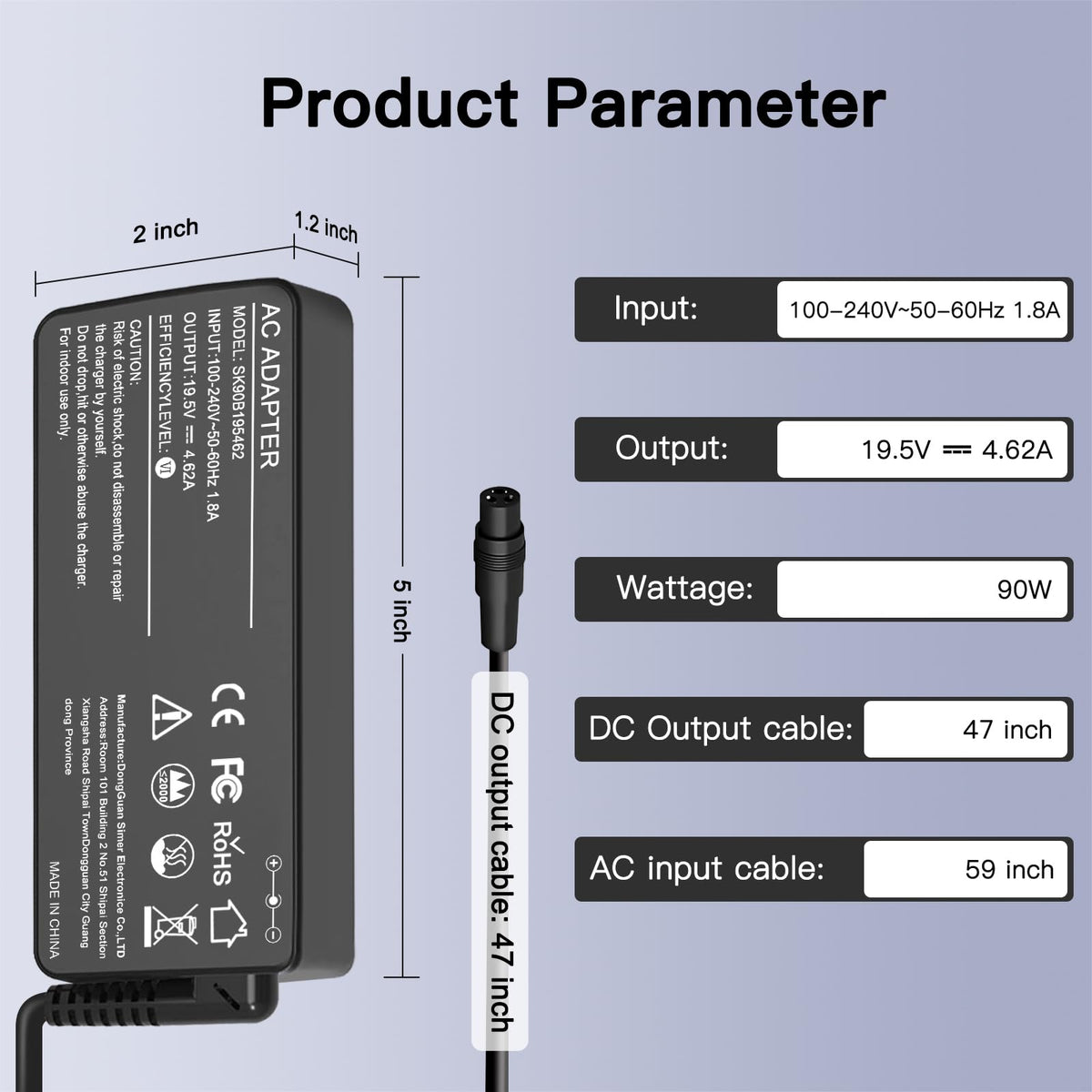 WENYAA includes US power cord and 16 DC plugs for immediate use.