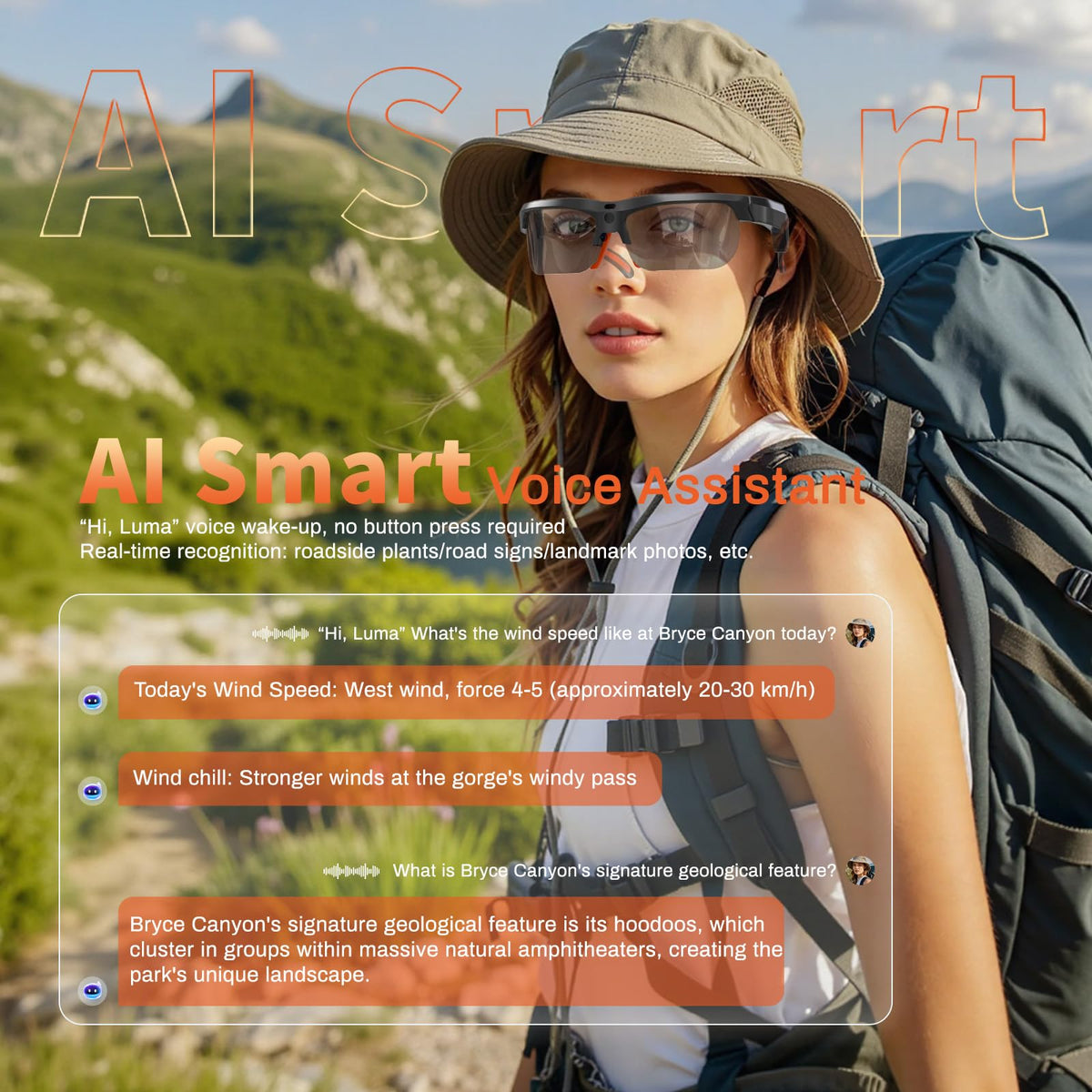 wepmous AI Smart Glasses rugged design with IP54 protection