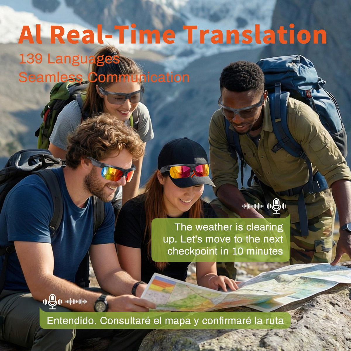 wepmous AI Smart Glasses photochromic lenses darken with sunlight