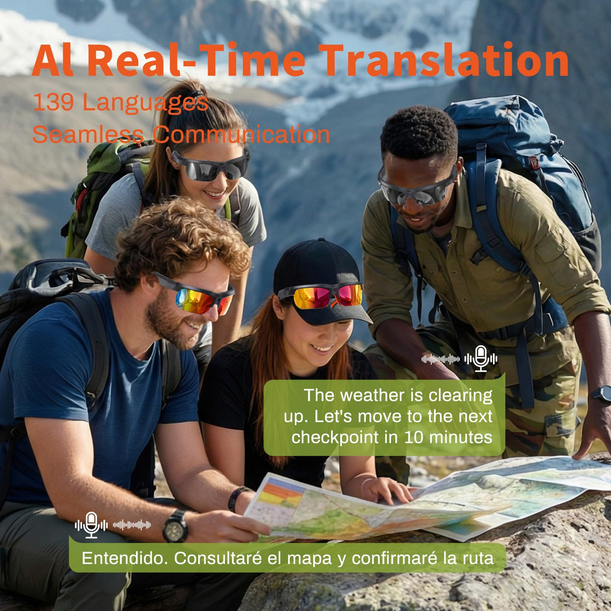 Wepmous glasses with AI assistant identify landmarks and objects in real time.