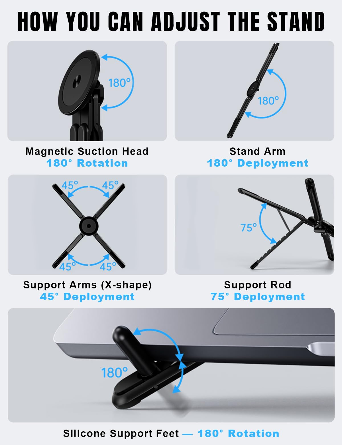 Werfami foldable laptop riser in compact mode for travel setups