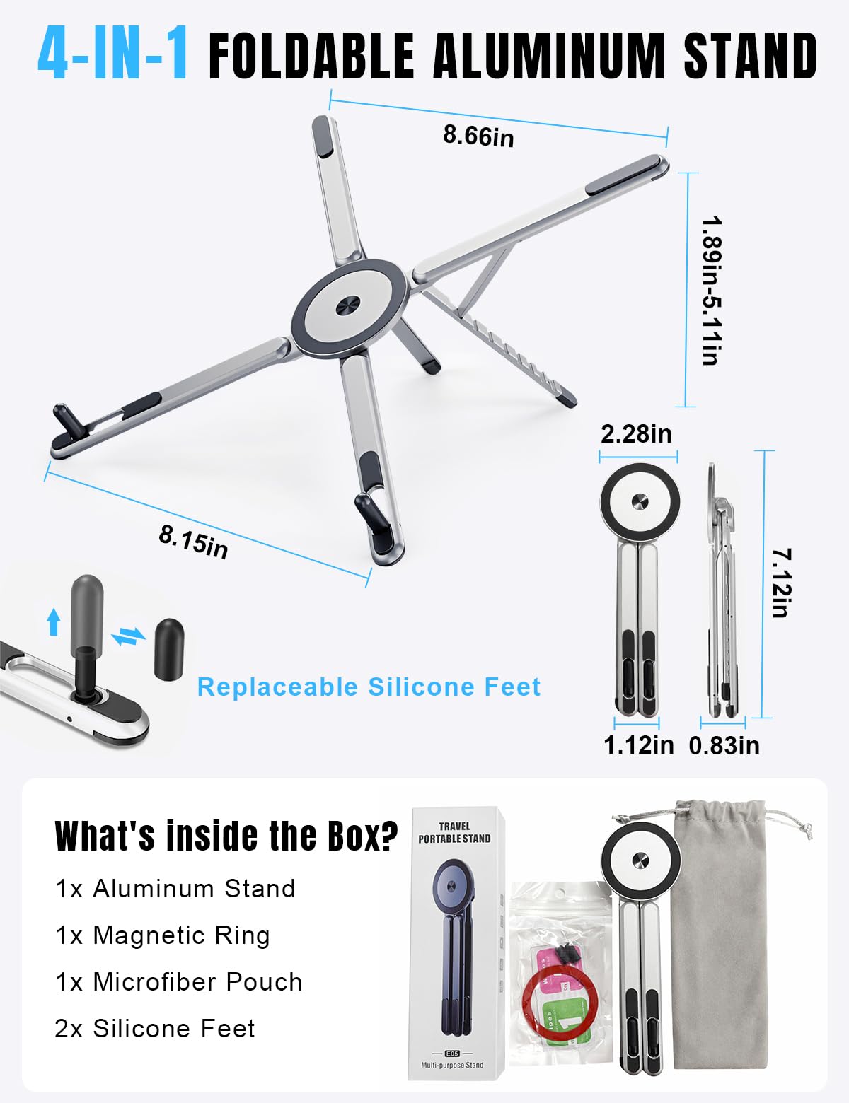 Werfami heavy laptop support for 15-17 inch devices ensures solid stability.