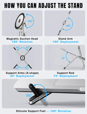 Werfami magnetic phone holder secures your device for hands-free calls and content creation.