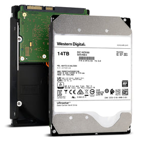 Western Digital Ultrastar DC HC530 14TB front view for durable enterprise storage.
