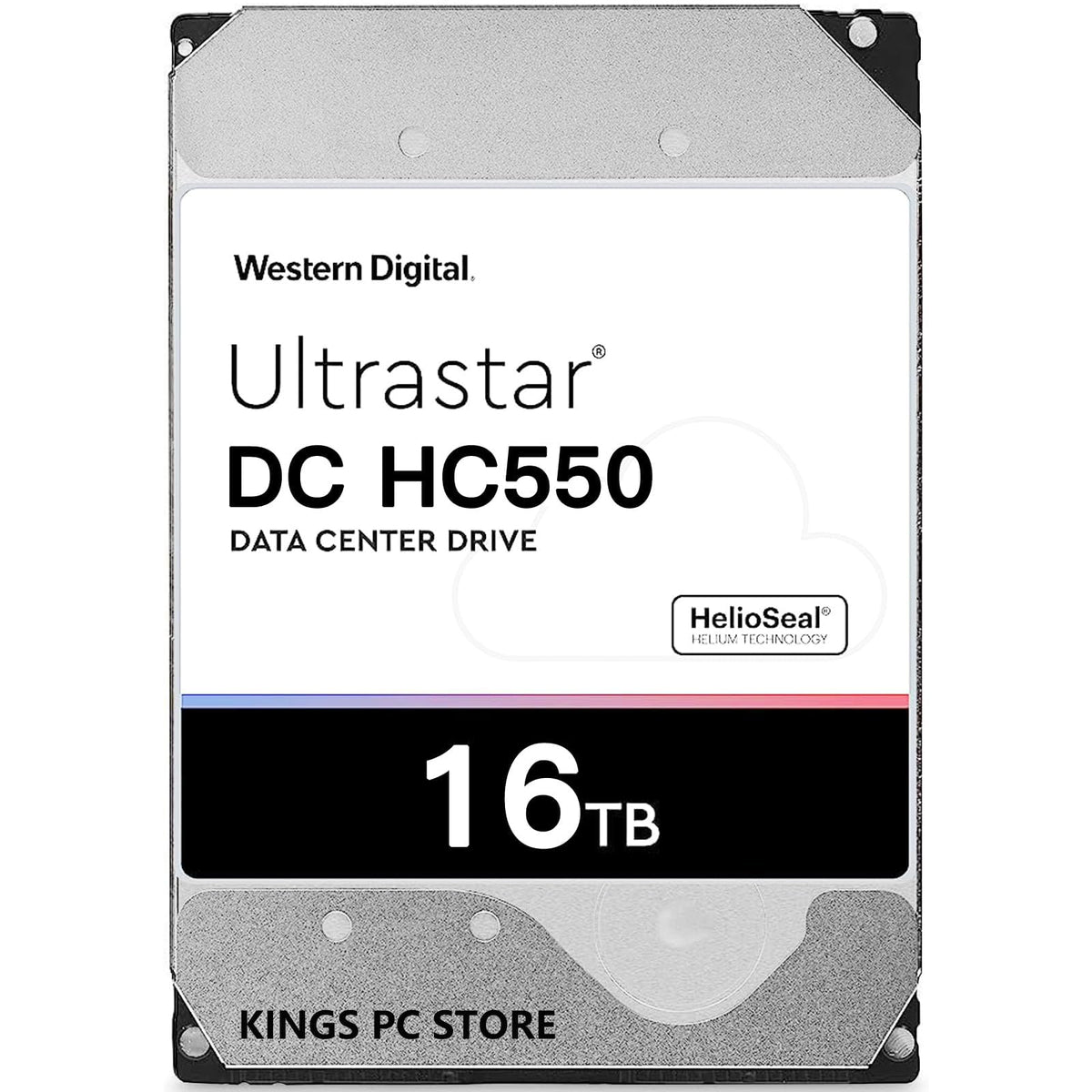 Western Digital 16TB DC HC550 surveillance-drive for high-capacity uptime.