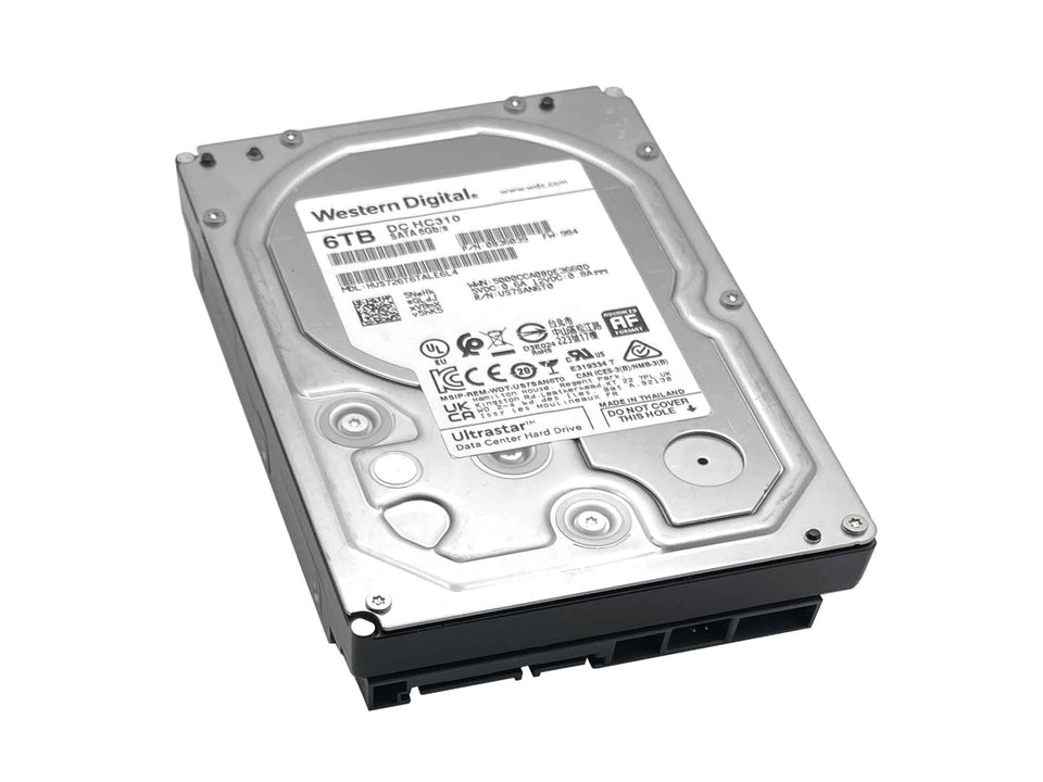 Western Digital Ultrastar 6TB drive front view for reliable enterprise storage.