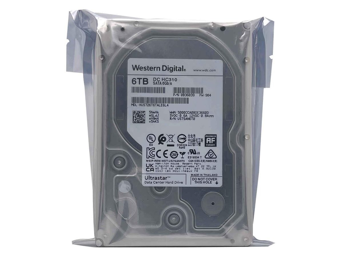 Renewed WD Ultrastar DC HC310 6TB drive packaging emphasizing cost-effective data-center upgrades.