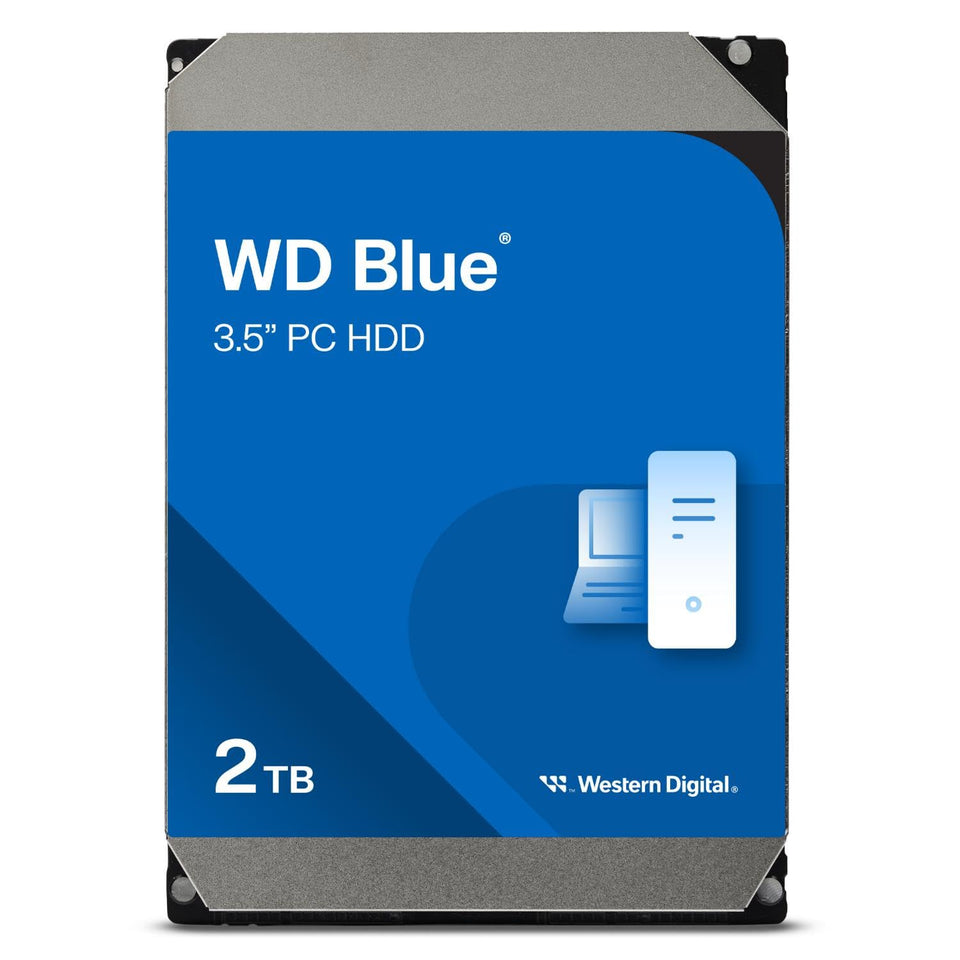 Western Digital WD20EARZ 2TB drive front view for backups and media storage