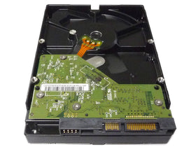 Western Digital WD5000AVDS PCB and cache detail showing 32MB buffer efficiency