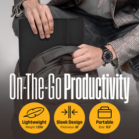 Westinghouse 1080p screen on the go with a 170° anti-glare viewing angle.