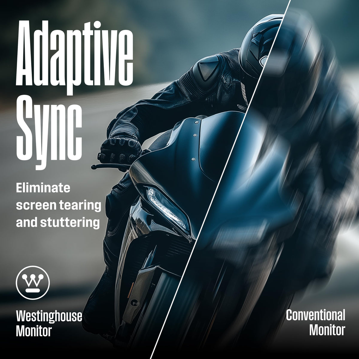 Westinghouse 24in gaming monitor eye care features reduce strain during long sessions.